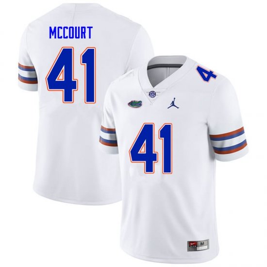 Men's Florida Gators #41 Alex McCourt NCAA Nike White Authentic Stitched College Football Jersey TGS4462YM